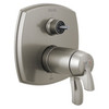 T27T876-SSLHP Stryke 17 Thermostatic Integrated Diverter Trim with Three Function Diverter Less Diverter Handle, Stainless