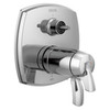T27T876-LHP Stryke 17 Thermostatic Integrated Diverter Trim with Three Function Diverter Less Diverter Handle, Chrome