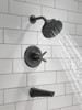 T17472-BL Galeon 17S Tub Shower Trim with H2OKinetic, Matte Black