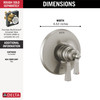 T17056-SS Dorval Monitor 17 Series Valve Trim Only, Stainless