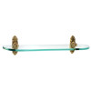 18-in Glass Shelf with Brackets Traditional in Polished Antique 18-in Glass Shelf with Brackets Traditional in Polished Antique