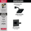 T14267-BL Ara Monitor 14 Series H2Okinetic Shower Trim, Matte Black