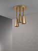 Delta 57140-CZ25-L Universal Showering Components H2Okinetic Pendant Raincan Shower Head with LED Light, Champagne Bronze