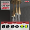 Delta 57140-CZ25-L Universal Showering Components H2Okinetic Pendant Raincan Shower Head with LED Light, Champagne Bronze