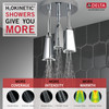 Delta 57140-25-L Universal Showering Components H2Okinetic Pendant Raincan Shower Head with LED Light, Chrome