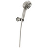 55884-SS-PR Universal Showering Components 7-Setting Wall Mount Hand Shower with Cleaning Spray, Lumicoat Stainless