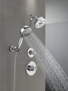 55884-PR Universal Showering Components 7-Setting Wall Mount Hand Shower with Cleaning Spray, Lumicoat Chrome