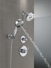 55884-PR Universal Showering Components 7-Setting Wall Mount Hand Shower with Cleaning Spray, Lumicoat Chrome