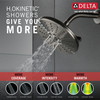 Delta 52688-SS-PR Universal Showering Components H2Okinetic 3-Setting Raincan Shower Head, Lumicoat Stainless