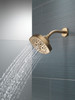 52663-CZ Universal Showering Components 5-Setting H2Okinetic Shower Head, Champagne Bronze