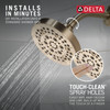 52535-CZ Universal Showering Components 5-Setting Showerhead, Champagne Bronze