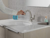 Delta 577-SSPD-PR-DST Stryke Single Handle Pull Down Bathroom Faucet, Lumicoat Stainless