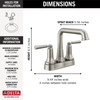 2536-SSMPU-DST SAYLOR Two Handle Centerset Bathroom Faucet, Stainless