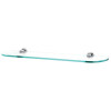 Alno Infinity A8750-24-PC 24-in Glass Shelf with Brackets Modern in Polished Chrome