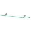 Alno Infinity A8750-24-SN 24-in Glass Shelf with Brackets Modern in Satin Nickel