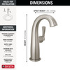 677-SS-PR-DST Stryke 6.63-in x 4.31-in x 9.50-in Single Handle Mid-Height Bathroom Faucet, Lumicoat Stainless