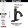 Delta 15749LF-GZPD Nicoli 6.81-in x 6.06-in x 8.75-in Single Handle Pull-Down Bathroom Faucet, Matte Black and Champagne Bronze