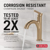 Delta 15749LF-CZPD Nicoli 6.81-in x 6.06-in x 8.75-in Single Handle Pull-Down Bathroom Faucet, Champagne Bronze