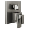 T27943-KS-PR Trillian Two-Handle Monitor 17 Series Valve Trim with 6-Setting Diverter, Lumicoat Black Stainless