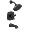 T144766-BL Stryke 14 Series Tub and Shower, Matte Black