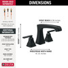 T2764-BL Ashlyn Delta Ashlyn Roman Tub Trim, Matte Black