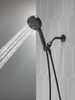 75740BL Universal Showering Components 6-Setting Hand Shower with Cleaning Spray, Matte Black