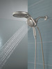 58680-SS Universal Showering Components HydroRain H2Okinetic 5-Setting Two-in-One Shower Head, Stainless
