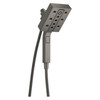 58473-KS-PR Universal Showering Components H2Okinetic In2ition 4-Setting Two-in-One Shower, Lumicoat Black Stainless