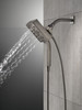 58473-KS-PR Universal Showering Components H2Okinetic In2ition 4-Setting Two-in-One Shower, Lumicoat Black Stainless
