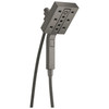 Delta 58473-KS-PR25 Universal Showering Components H2Okinetic In2ition 4-Setting Two-in-One Shower, Lumicoat Black Stainless