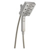 Delta 58473-SS-PR25 Universal Showering Components H2Okinetic In2ition 4-Setting Two-in-One Shower, Lumicoat Stainless