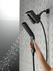 Delta 58473-BL25 Universal Showering Components H2Okinetic In2ition 4-Setting Two-in-One Shower, Matte Black