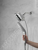 58473-PR25 Universal Showering Components H2Okinetic In2ition 4-Setting Two-in-One Shower, Lumicoat Chrome