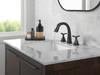 Delta 357756-BLPD-DST Stryke Two Handle Widespread Pull Down Bathroom Faucet, Matte Black
