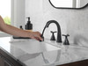 Delta 357756-BLPD-DST Stryke Two Handle Widespread Pull Down Bathroom Faucet, Matte Black