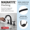 Delta 357756-BLPD-DST Stryke Two Handle Widespread Pull Down Bathroom Faucet, Matte Black