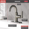 Delta 15769LF-SP Alux Single Handle Bathroom Faucet, Spotshield Brushed Nickel