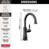 1960-BL-DST Other Traditional Beverage Faucet, Matte Black