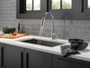 9182-AR-PR-DST Emmeline Single Handle Pull Down Kitchen Faucet, Lumicoat Arctic Stainless