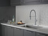Delta 18803-DST Antoni Single Handle Pull Down Spring Kitchen Faucet, Chrome