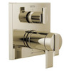 T27T867-PN Ara Angular Modern TempAssure 17T Series Valve Trim with 3-Setting Integrated Diverter, Polished Nickel