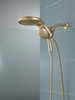 58680-CZ Universal Showering Components HydroRain H2Okinetic 5-Setting Two-in-One Shower Head, Champagne Bronze