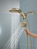 58680-CZ Universal Showering Components HydroRain H2Okinetic 5-Setting Two-in-One Shower Head, Champagne Bronze