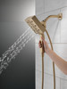 Delta 58473-CZ-PR Universal Showering Components H2Okinetic In2ition 4-Setting Two-In-One Shower, Lumicoat Champagne Bronze