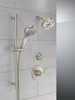 51584-SS-PR Universal Showering Components 7-Setting Slide Bar Hand Shower with Cleaning Spray, Lumicoat Stainless
