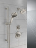 51584-SS-PR Universal Showering Components 7-Setting Slide Bar Hand Shower with Cleaning Spray, Lumicoat Stainless