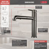 4159-KS-DST Trinsic Single Handle Pull Out Kitchen Faucet, Black Stainless