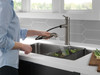 4159-KS-DST Trinsic Single Handle Pull Out Kitchen Faucet, Black Stainless