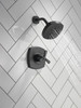T142766-BL Stryke 14 Series Shower Only, Matte Black
