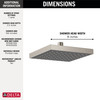 Delta 52841-SS Universal Showering Components Single-Setting Raincan Shower Head, Stainless